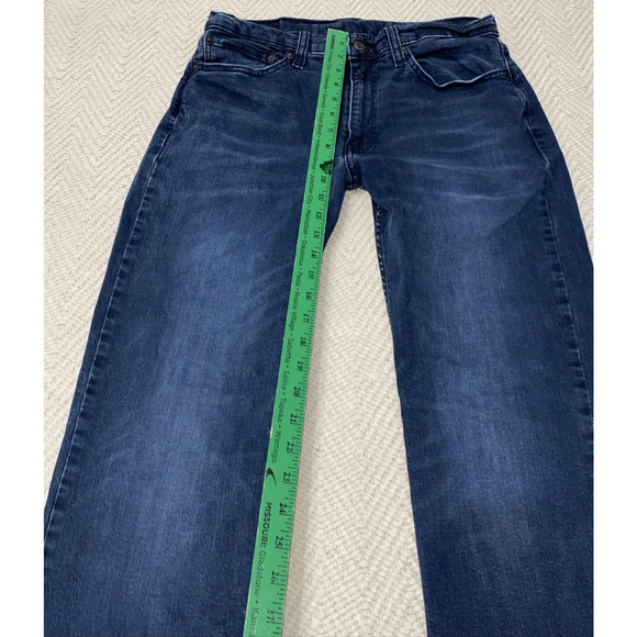 Levis Premium Men Classic Straight Jeans Blue 5 Pocket Medium Wash Denim 34 x 34 - Picture 4 of 9